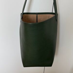 The Row Medium N/S Park Tote Saddle Moss Green